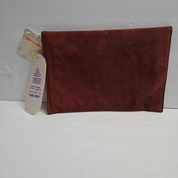 Phillippe Suede Clutch Bag – Vintage, Deadstock, 70s Style, Made in USA - Picture 8 of 10